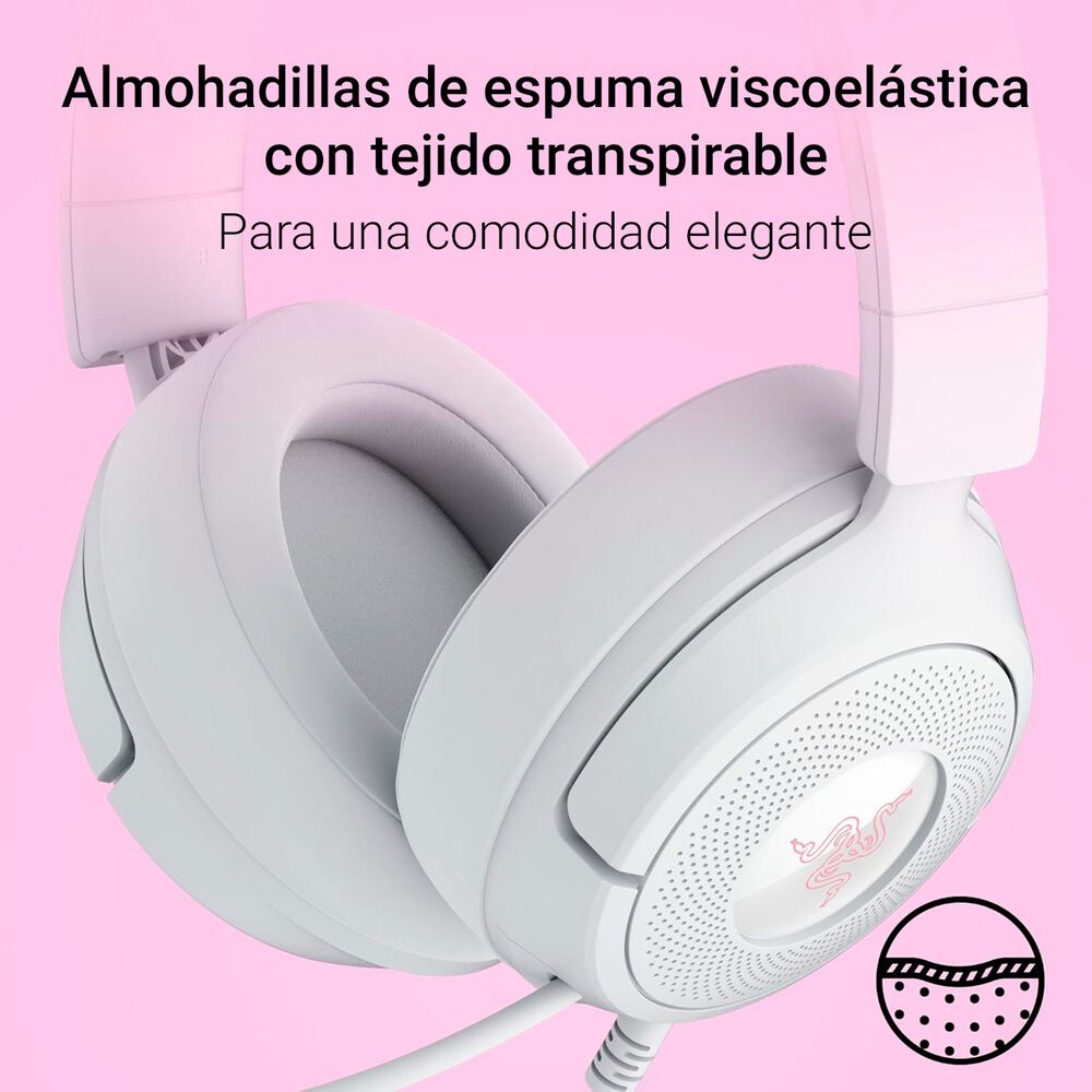 Aud&iacute;fonos Gamer Razer Kraken Kitty V3 X Mercury image number 8.0