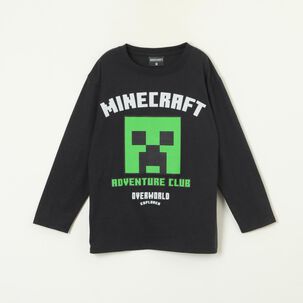Polera Manga Larga Niño Creeper Minecraft