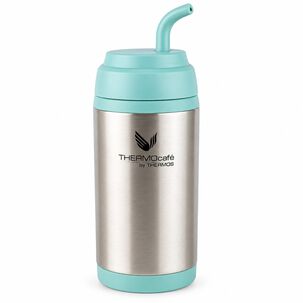 Vaso T&eacute;rmico Mug Para Mate De Acero Inoxidable Aqua 400ml+bombilla
