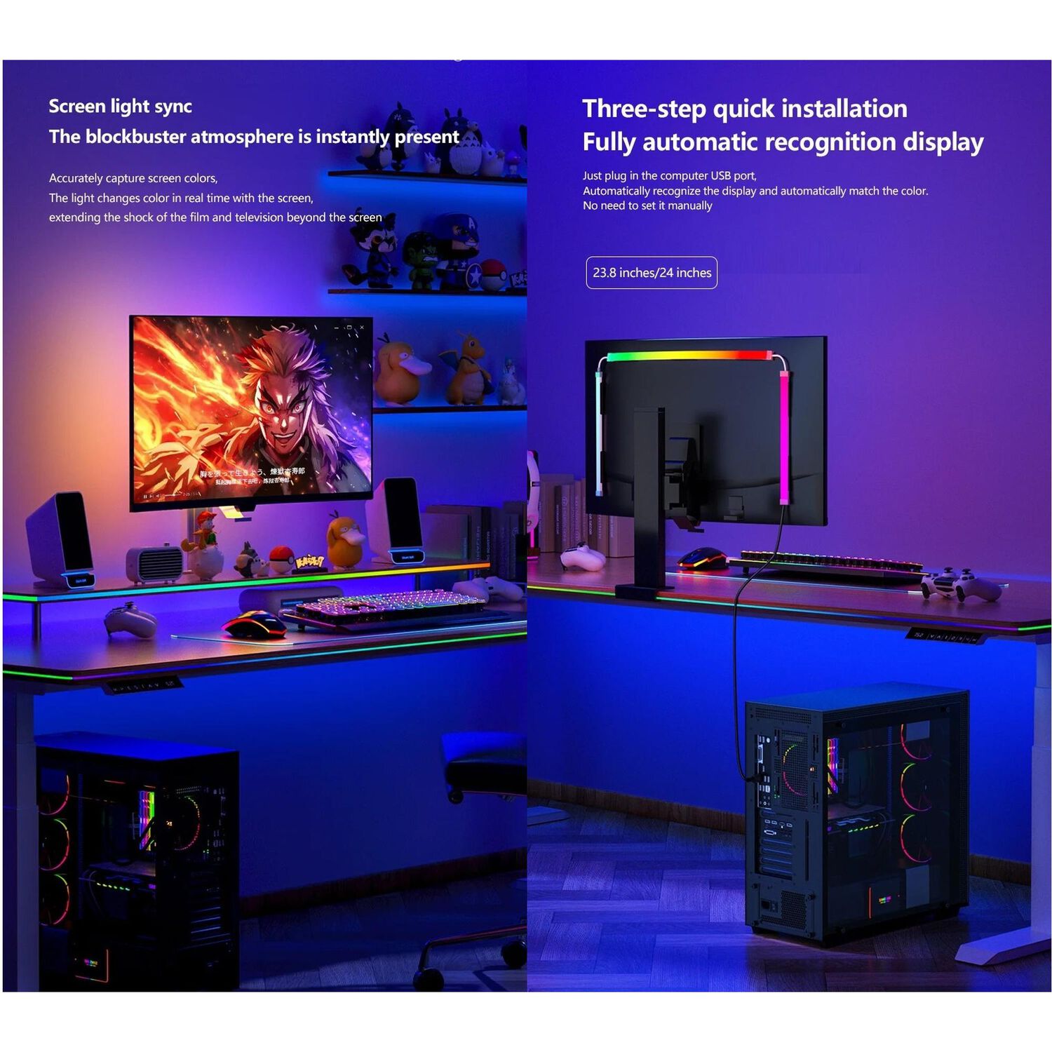 Tira Led Gamer Rgb Para Monitor - Sincronizaci&oacute;n De Luces image number 2.0