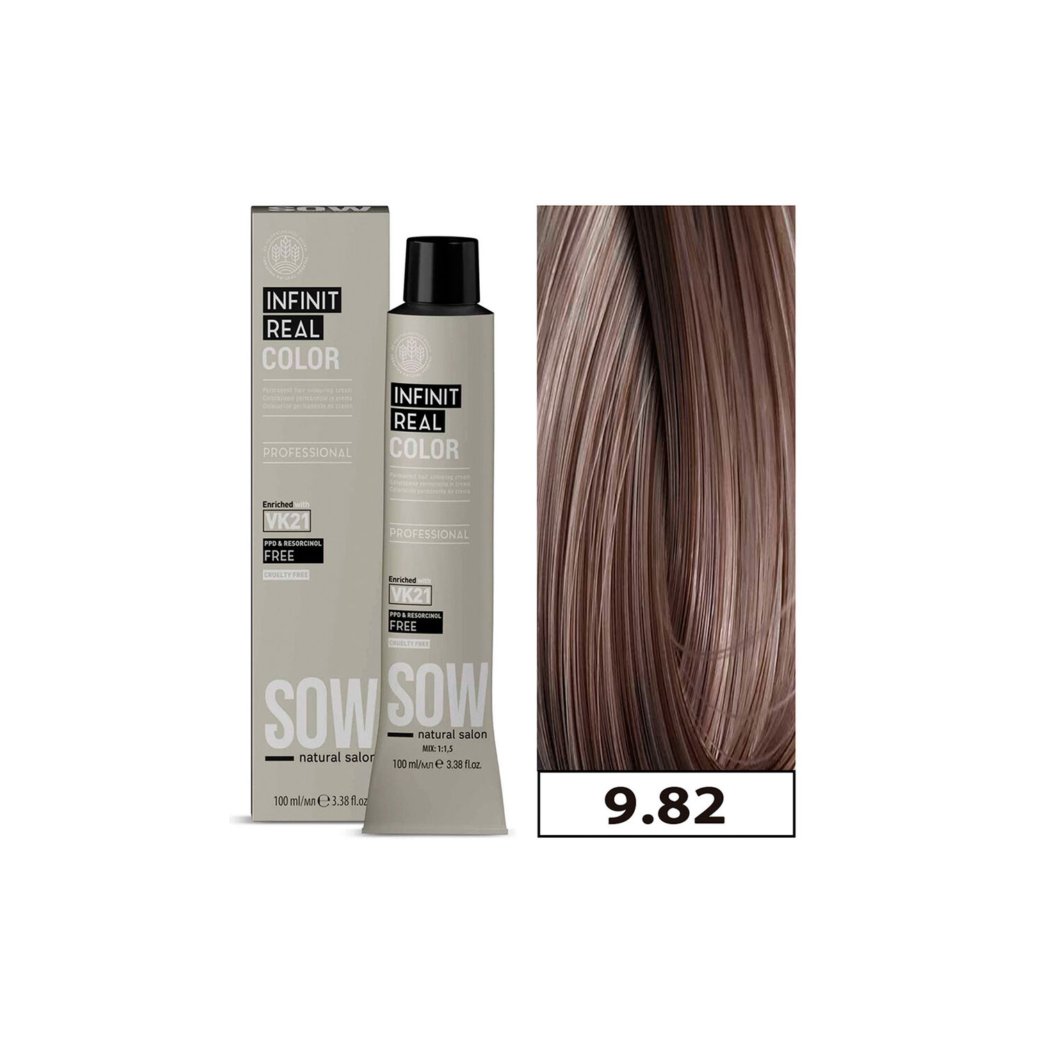 Tintura Sow Vk21 Permanente Sin Amoniaco 100ml + Oxidante image number 0.0