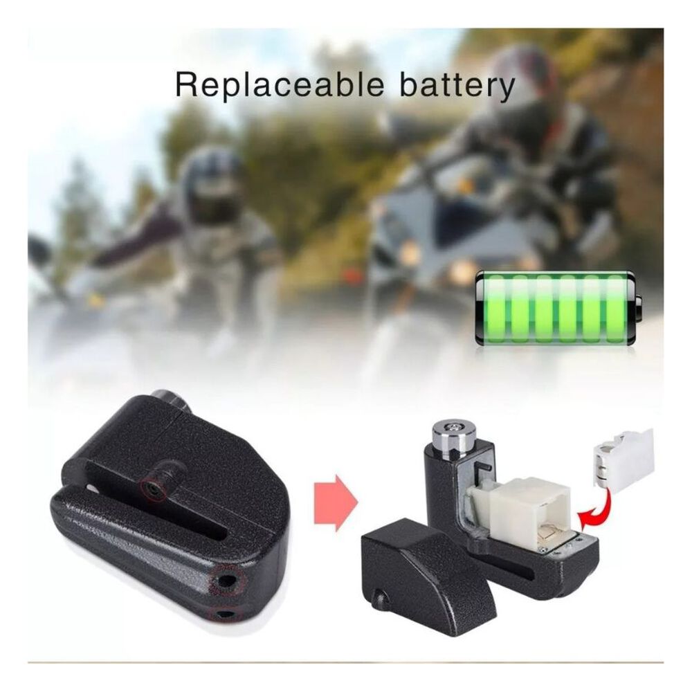 Candados Para Motos Con Alarma Bicicletas Bicimoto Anti Robo image number 4.0