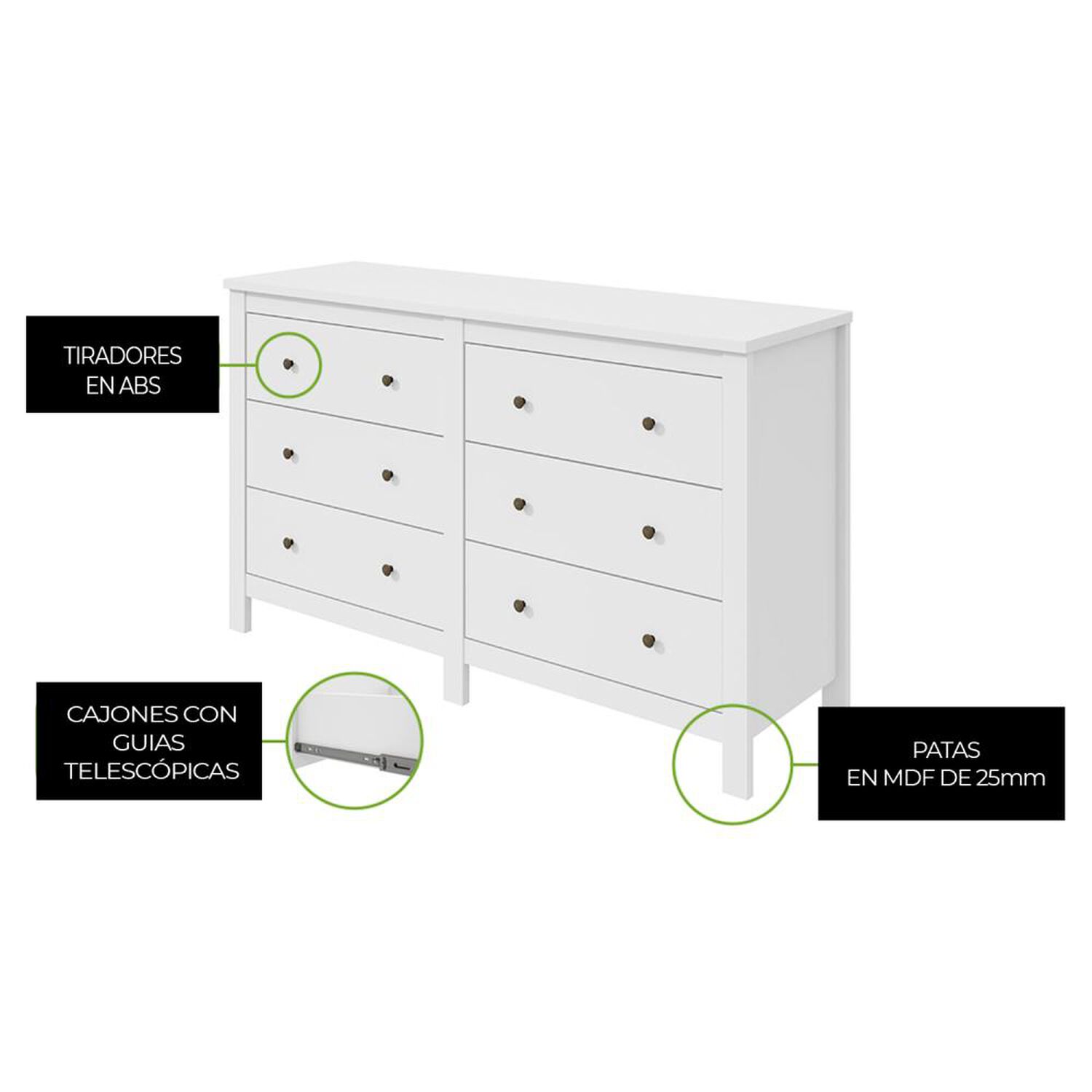 Comoda Di Poretti Design Comoda Maggiore / 6 Cajones image number 1.0
