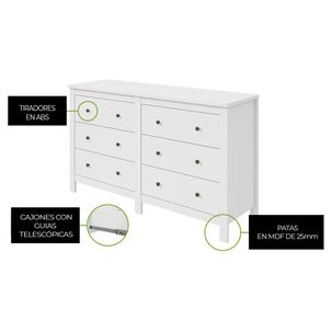 Comoda Di Poretti Design Comoda Maggiore / 6 Cajones