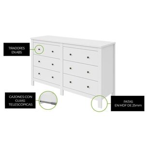 Comoda Di Poretti Design Comoda Maggiore / 6 Cajones