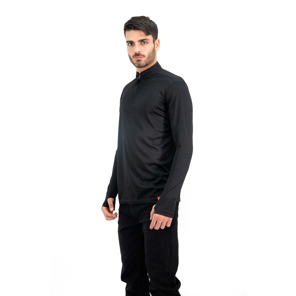 Polera Quebec Half-zip Negro Hombre image number 1.0