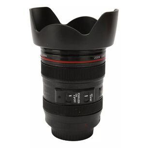 Tazon Mug 350ml Lente Camara Para Bebidas Calientes Con Tapa