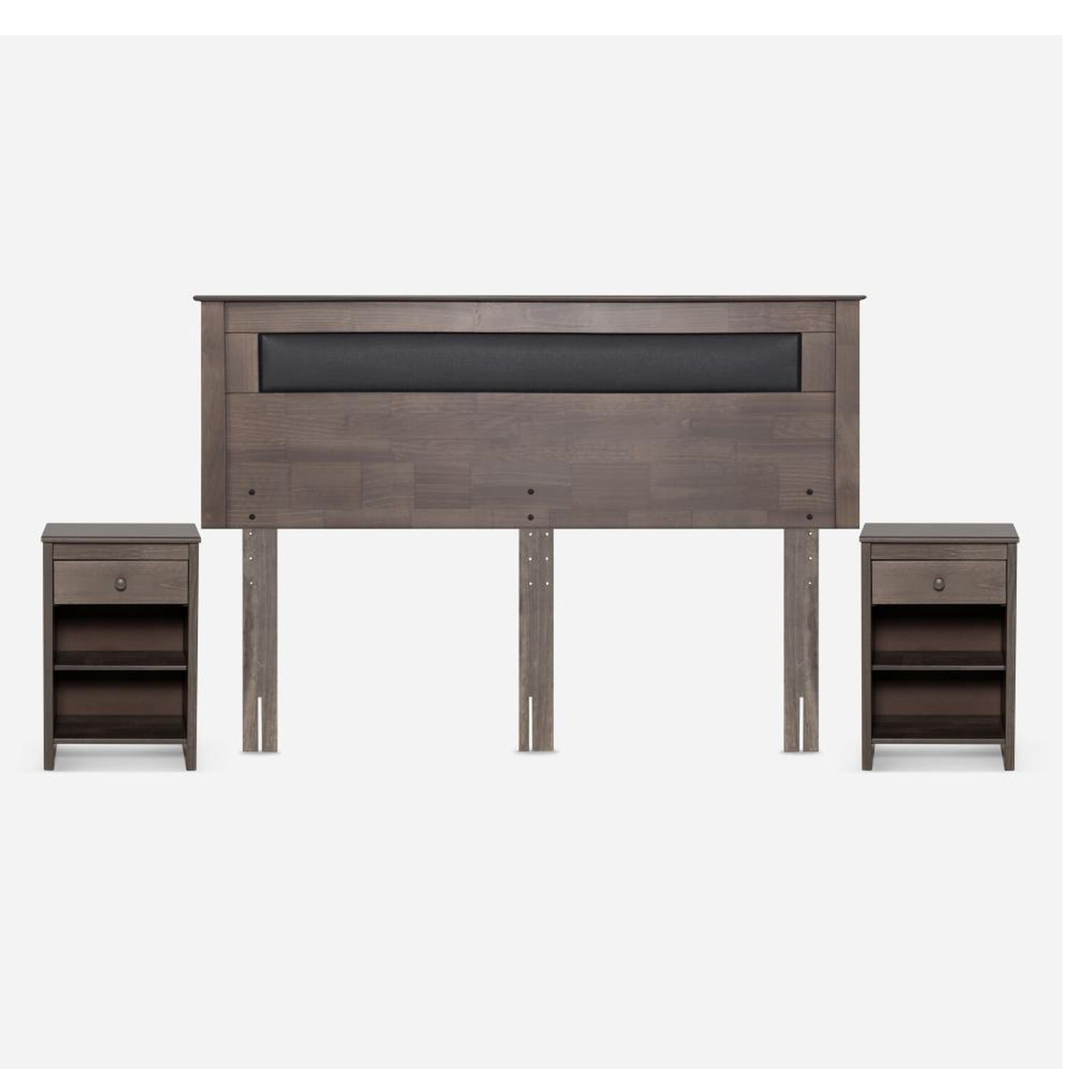 Set De Maderas Rosen Ferrara Gris / King image number 0.0