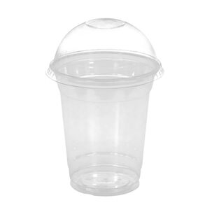 Set 50 Vasos Frappe 16oz Tapa Domo 470ml Plastico Pet