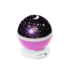 Lampara Rosa De Proyección Rotatoria Luz Estrellas Multicolor