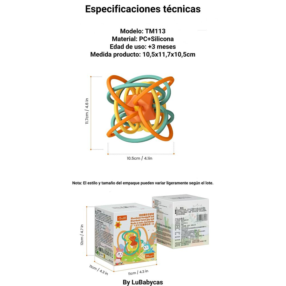 Juguete Estimulaci&oacute;n Mordedor Sensorial Tm113 Lubabycas image number 7.0