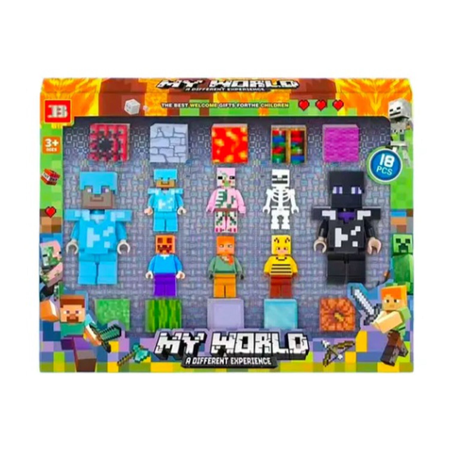 Set Figuras Minecraft Armables Y Bloques image number 2.0