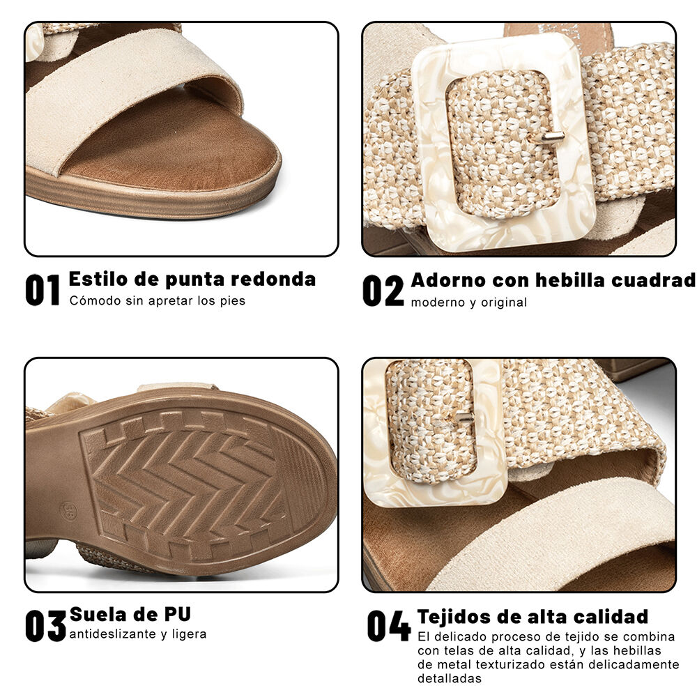 Sandalia Fiesta Tacon Vintage Mujer Weide Jn705 image number 7.0