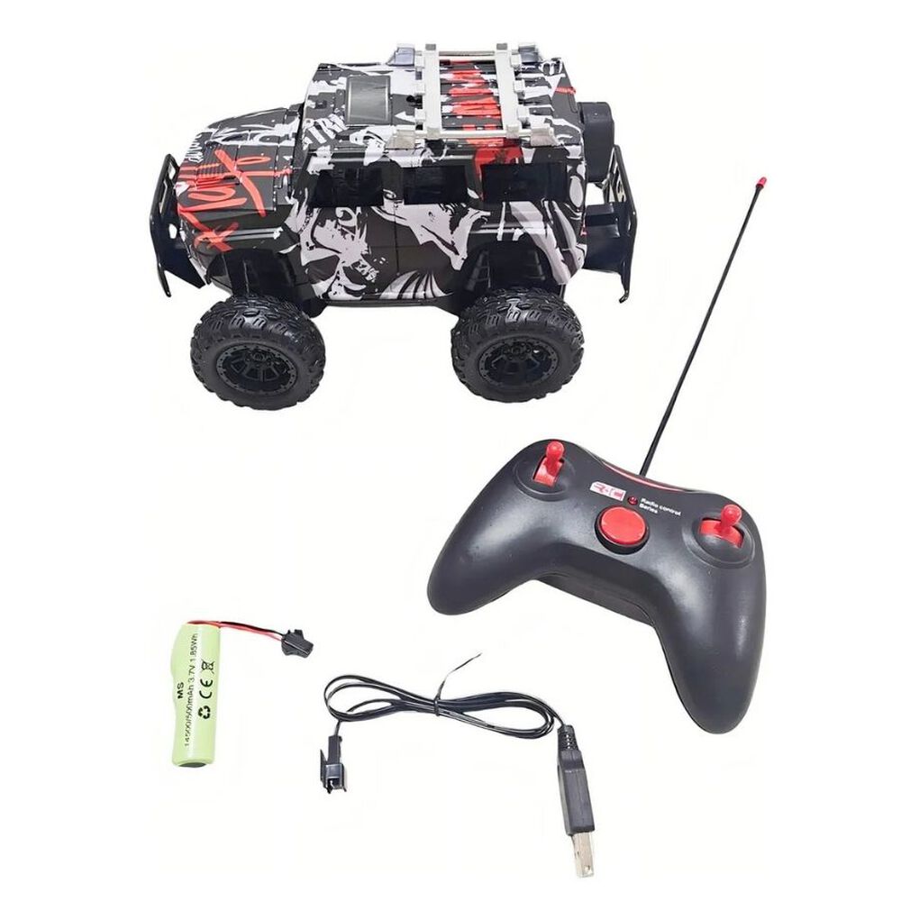 Juguete Auto Todo Terreno 4x4 Control Remoto Con Luces Negro image number 3.0