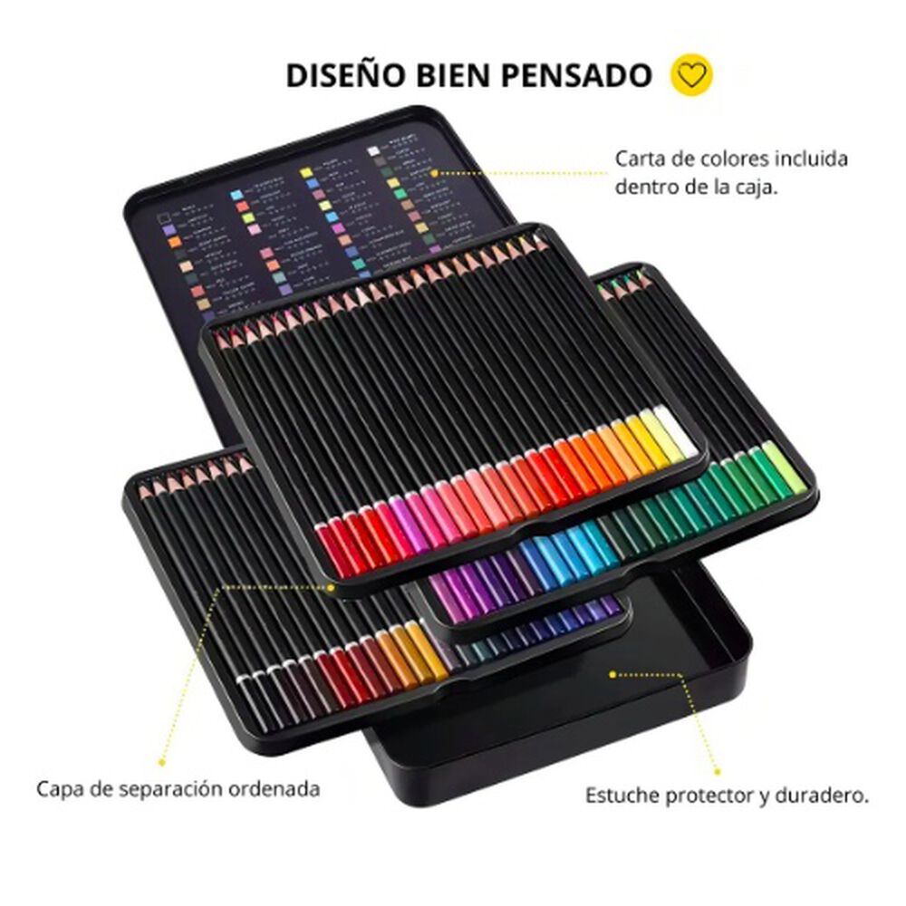 Set 72 Lapices Colores Arte Profesional A Base Aceite image number 2.0