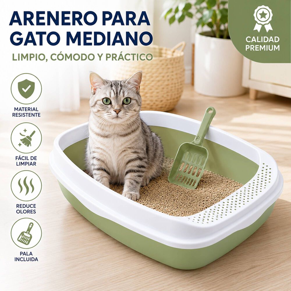 Arenero Para Gato Mediano + Pala Incluida image number 22.0