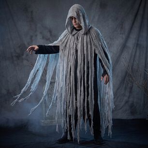 Disfraz Cosplay Capa De Terror Con Capucha Tunica Halloween Hollow Knight Anubis Momia