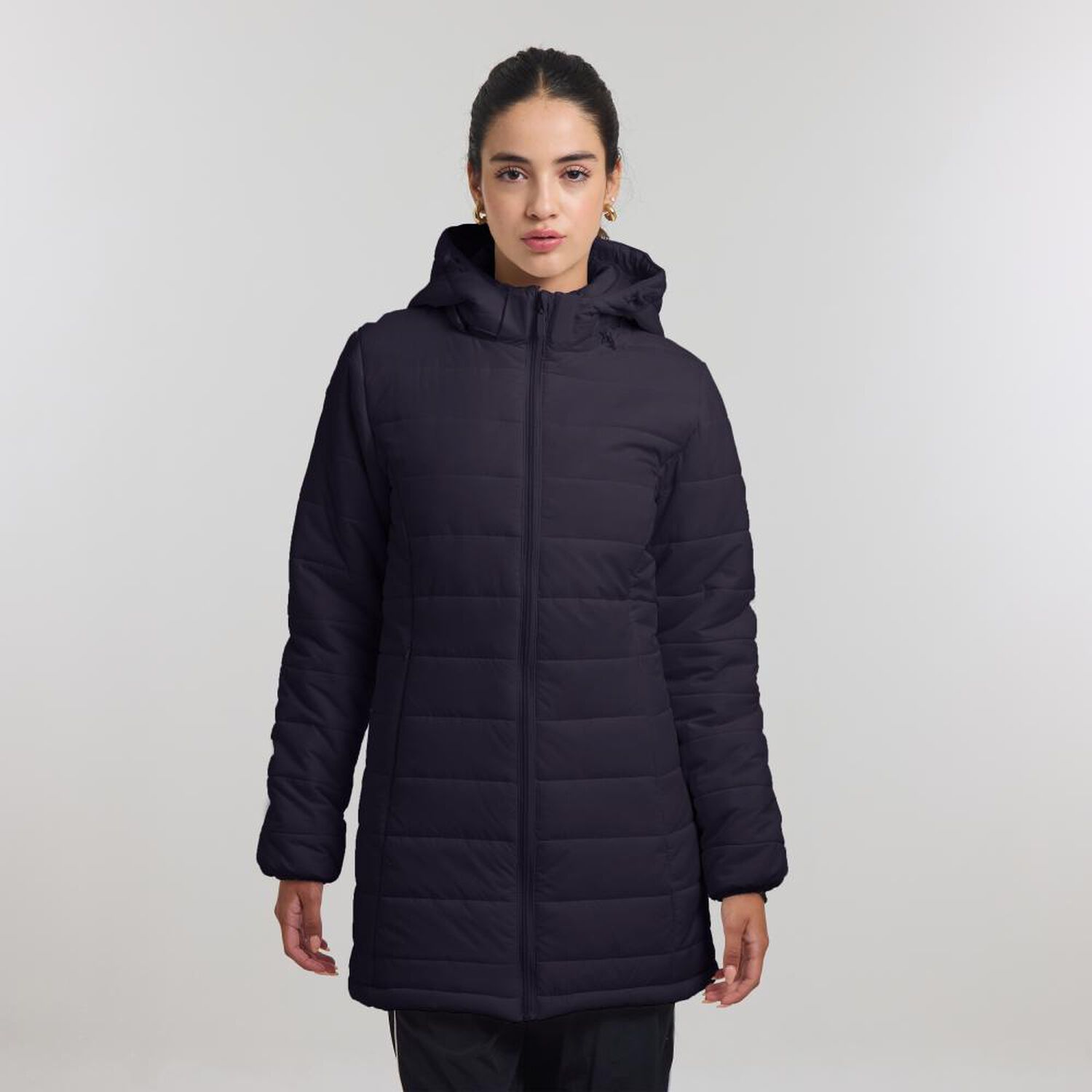 Parka B&aacute;sica Regular Cuello Alto Con Capucha Mujer Freedom image number 0.0