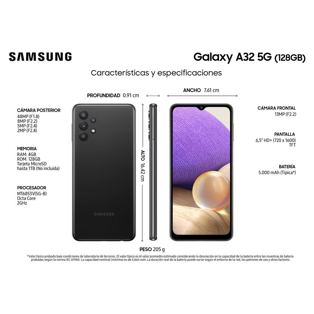 Smartphone Samsung Galaxy A32 / 5G / 128 GB / Liberado image number 2.0