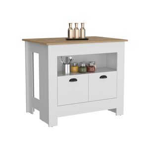 Isla De Cocina 2 Puertas Fm-005b Blanco