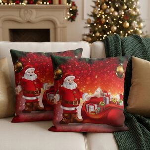 Set De 2 Cojines 45x45cm Navidad - Bolsa De Regalo