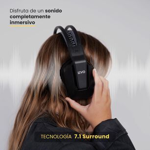 Aud&iacute;fono Gamer Inal&aacute;mbrico Zenit Elite Bluetooth Rgb Levo