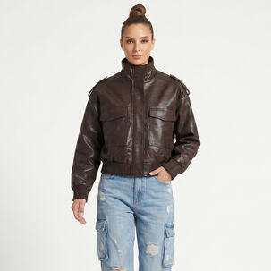 Chaqueta Ecocuero Bomber Mujer Kendall