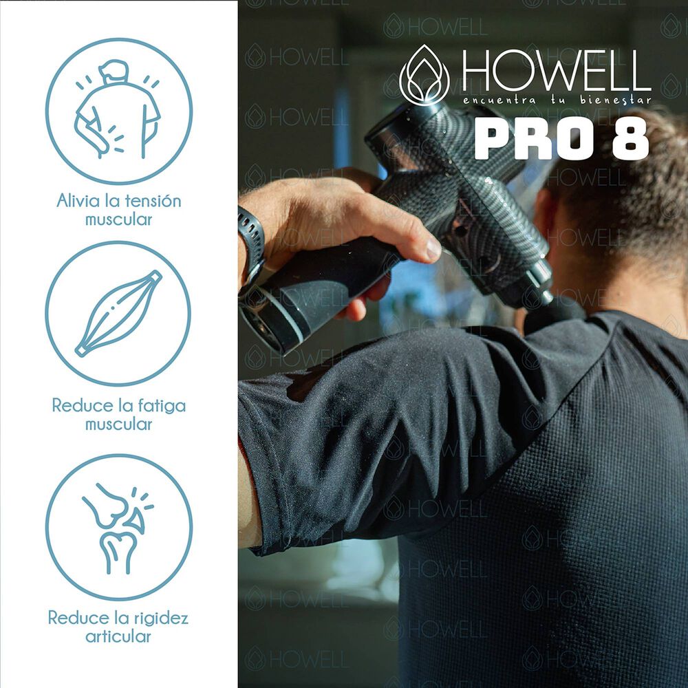 Pistola De Masajes Howell Profesional Masajeador Muscular image number 1.0