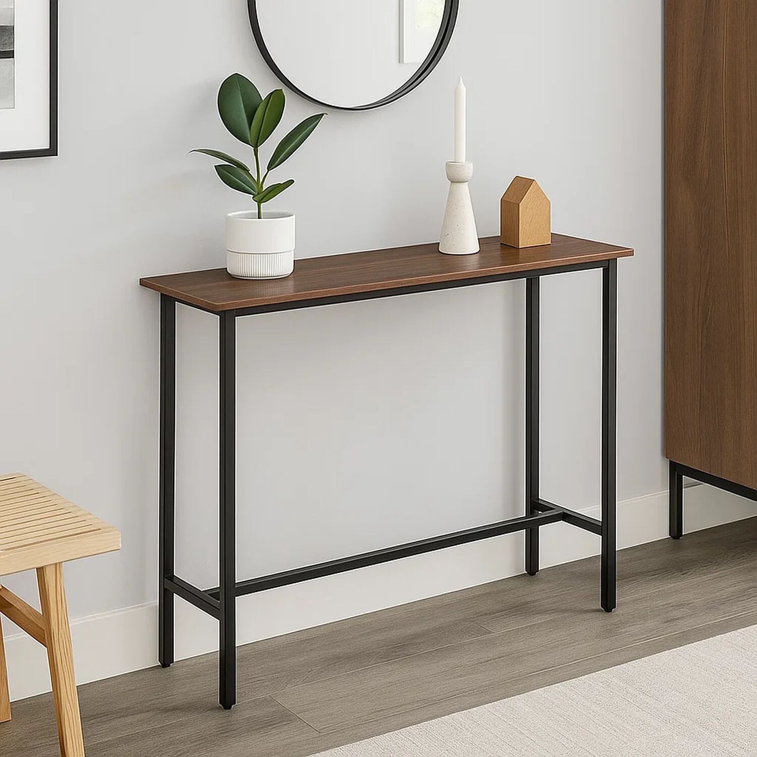 Mesa De Arrimo O Bar Alta Rustik - Madera Oscura Walnut image number 1.0