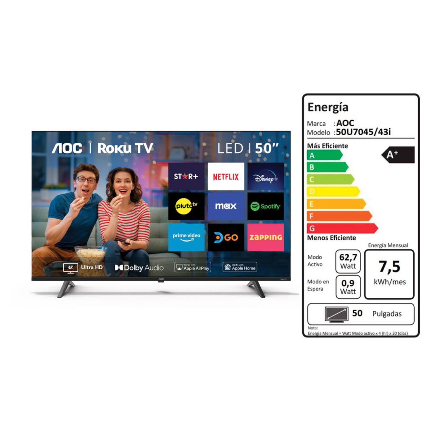 Led 50" AOC 50U7045 / Ultra HD 4K / Smart TV image number 9.0