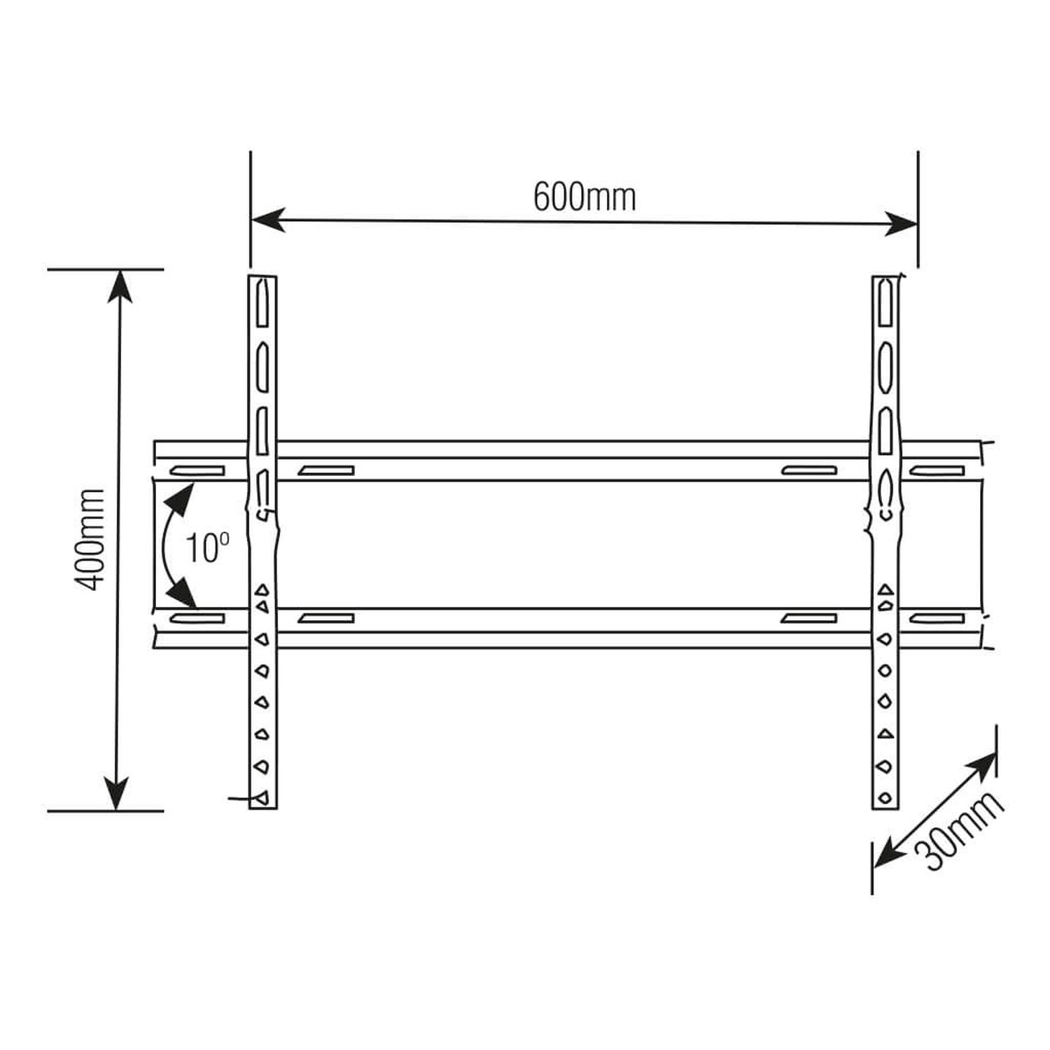 Soporte Para Tv Inclinable Ultra Slim Para 32" A 85" 50kg Sbrp615 Brasforma image number 3.0