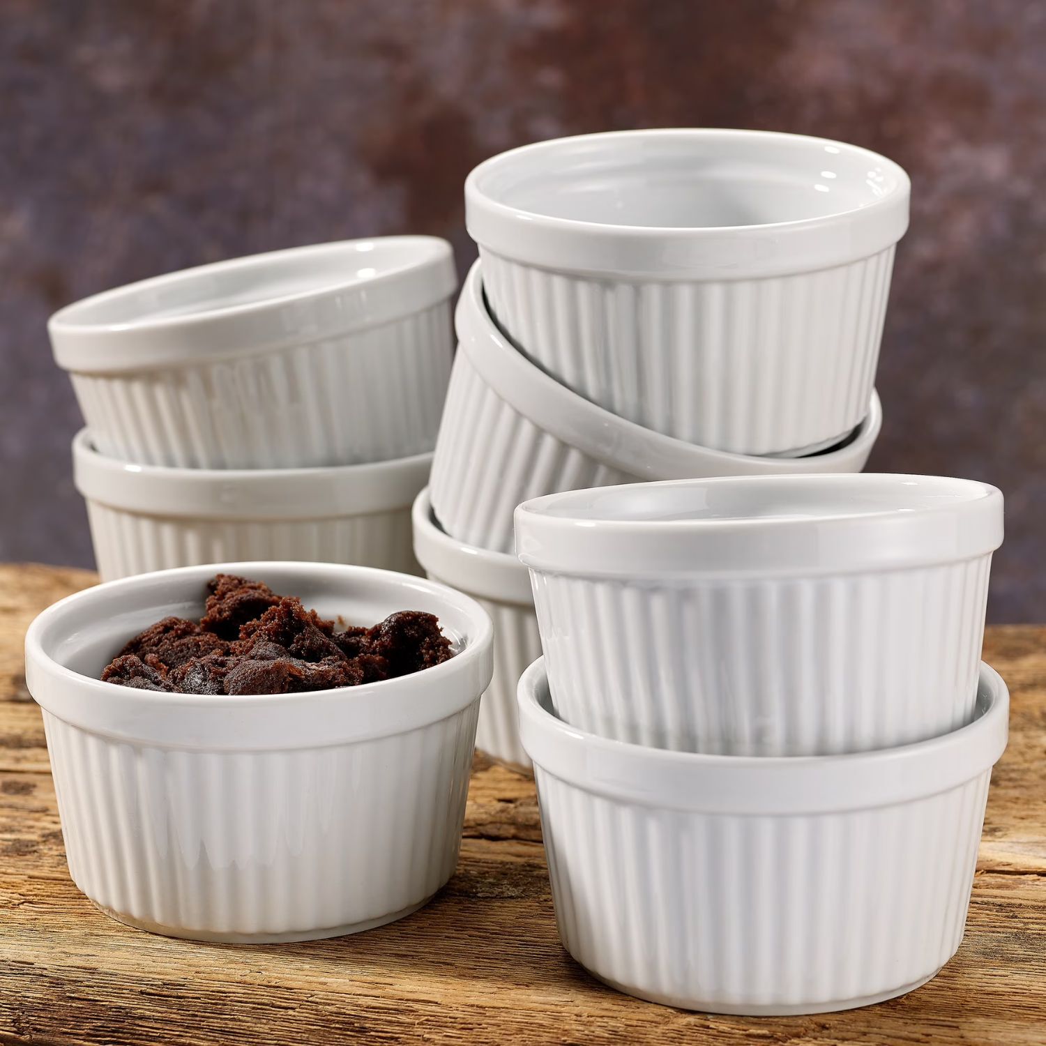 Set 12 Pocillos Ramekin Ceramica Blanco 10cm Cocina Horno image number 3.0