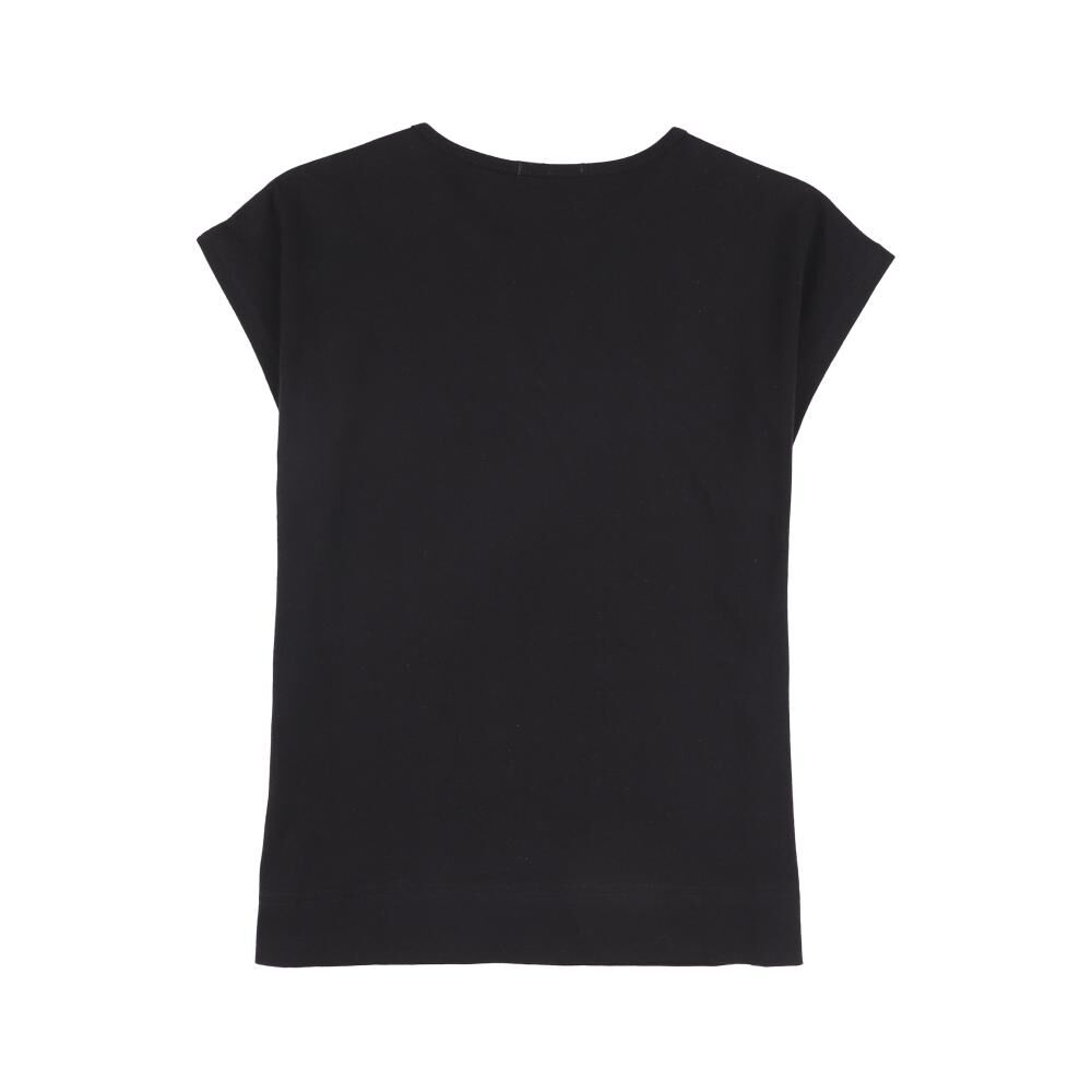 Polera Manga Corta Cuello Redondo Con Ojetillos Mujer Kimera image number 1.0