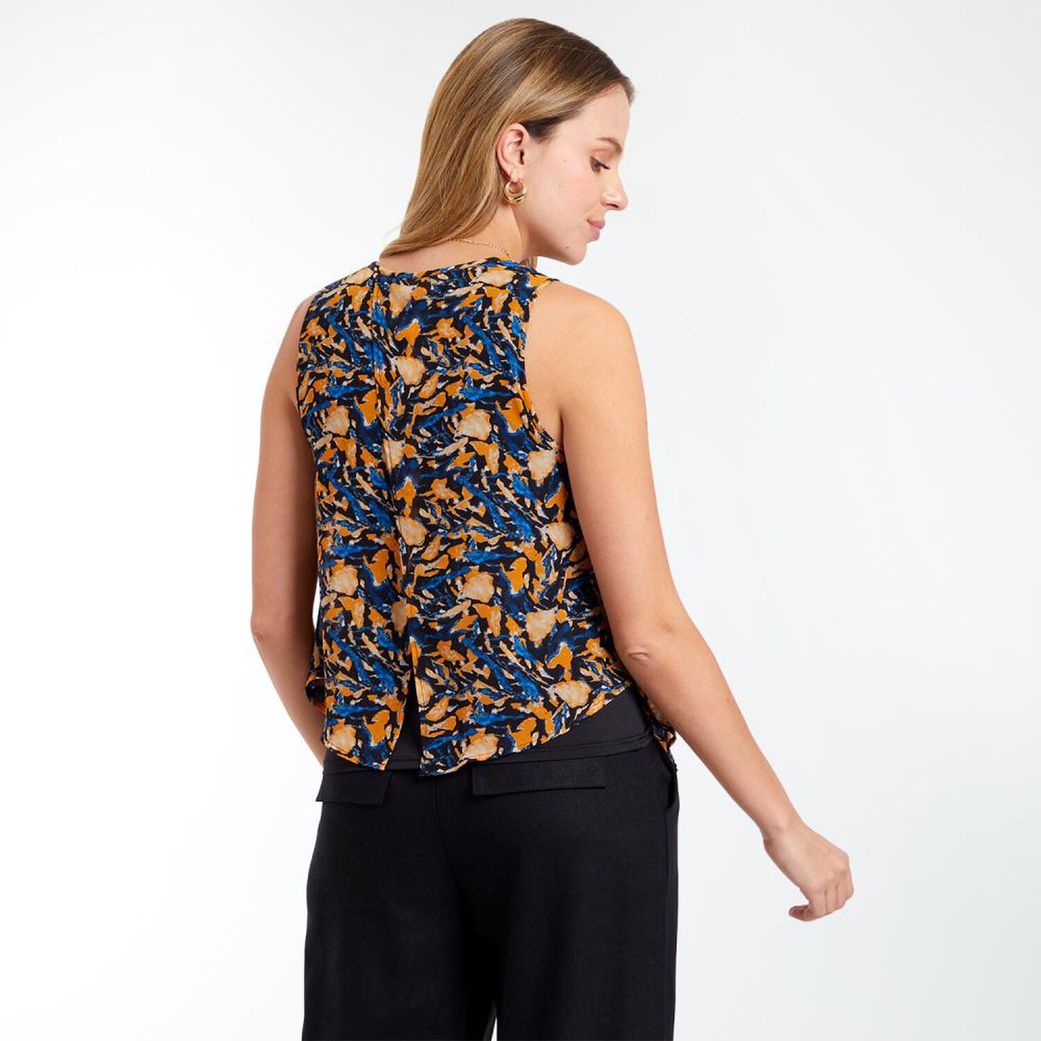 Blusa Hombros Descubiertos Sin Mangas Cuello V Mujer Kimera image number 3.0
