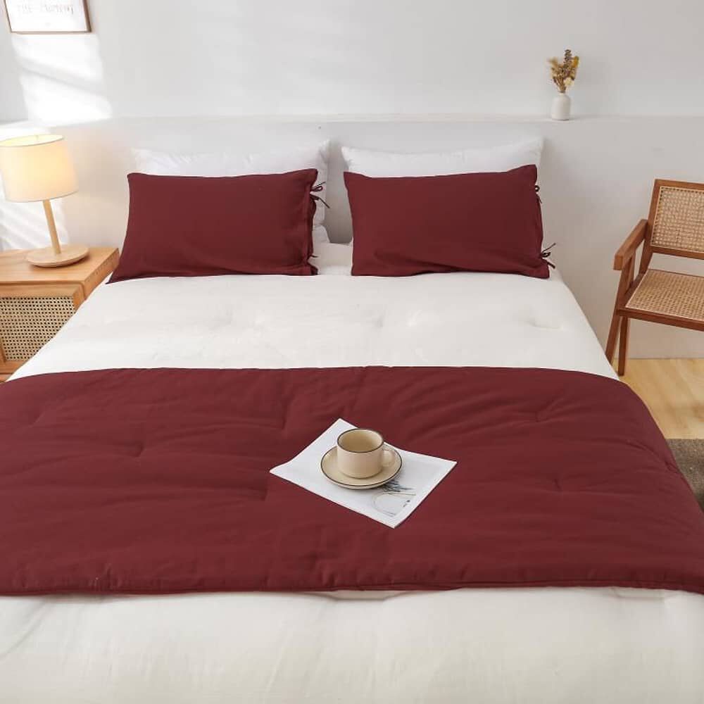 Set De Piecera De Lino Con 2 Fundas De Almohada image number 2.0