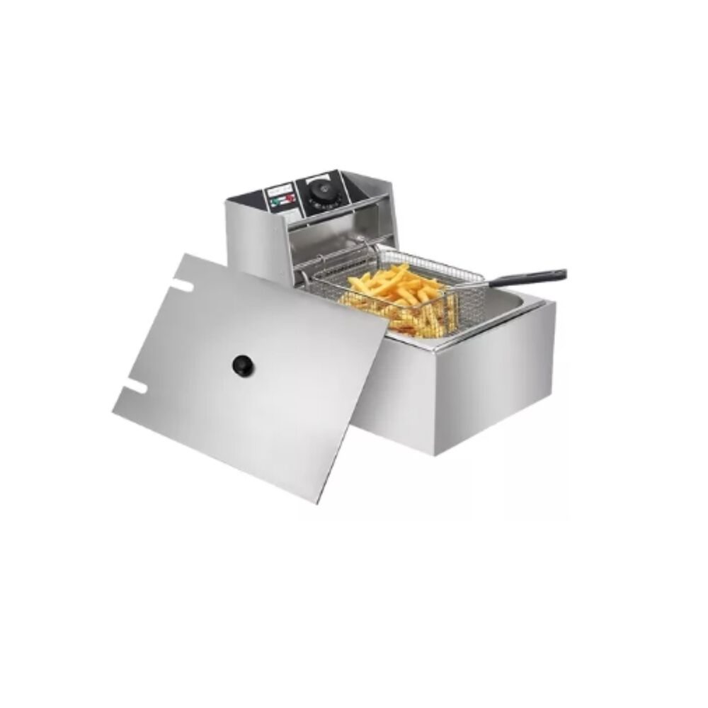 Freidora Eléctrica De Acero Con Tapa - 1 Canasto 6 Litros image number 2.0