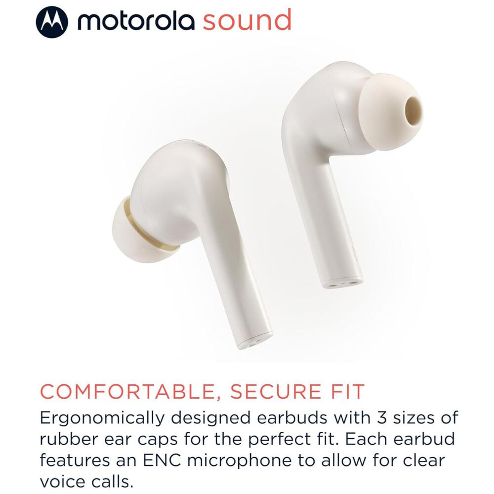 Audifonos Bluetooth Tw Ipx4 Recargables Moto Buds 065 Blanco image number 4.0