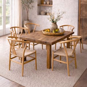 Silla De Comedor Wishbone Natural