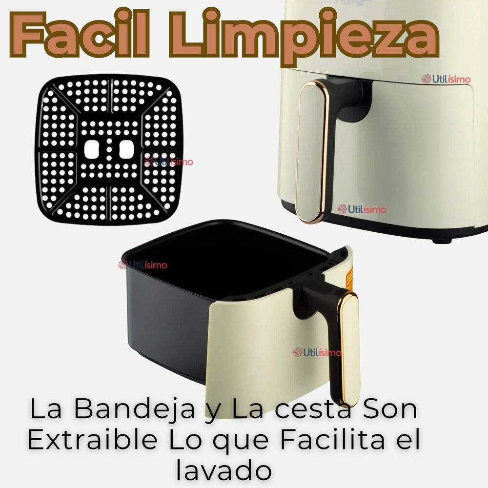 Freidora De Aire Manual Capacidad 3 Litros 1300w De Potencia image number 7.0