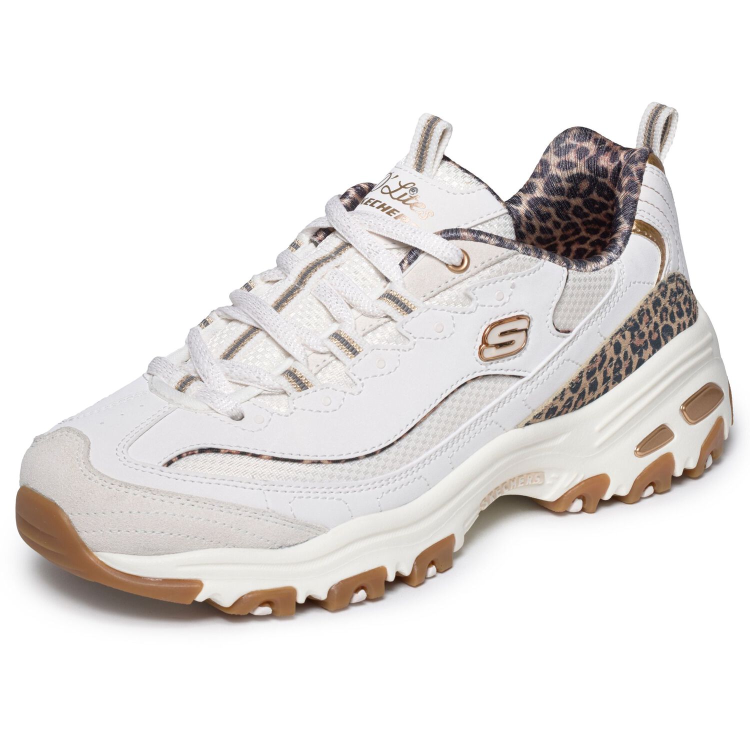 Zapatilla Urbana Mujer Skechers D Lites-wild Charm Wht image number 2.0