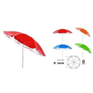 Sombrilla Reclinable 1.80 Mts Diametro Playa Camping Diseño Unicolor