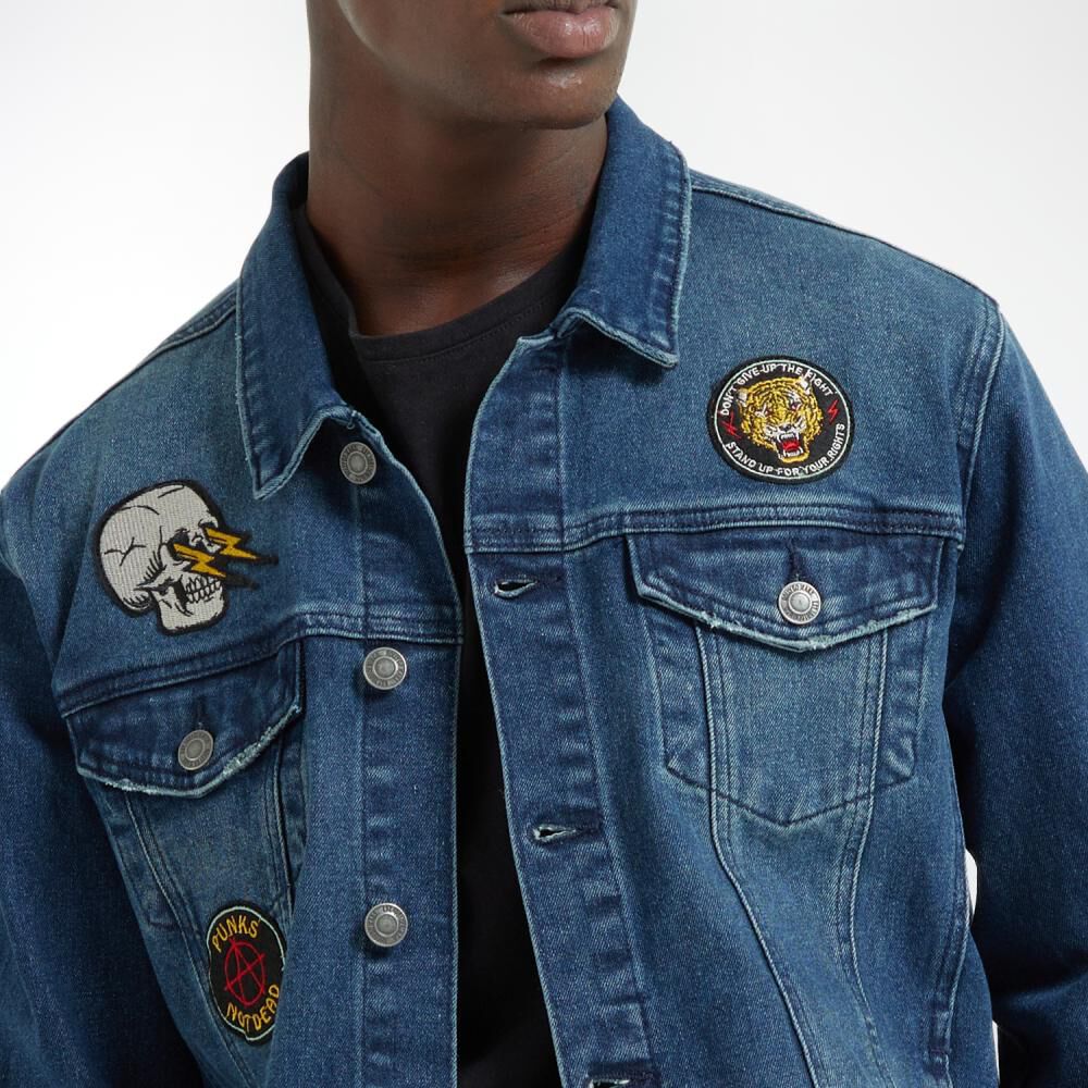 Chaqueta Denim Cuello Camisero Hombre Rolly Go image number 4.0