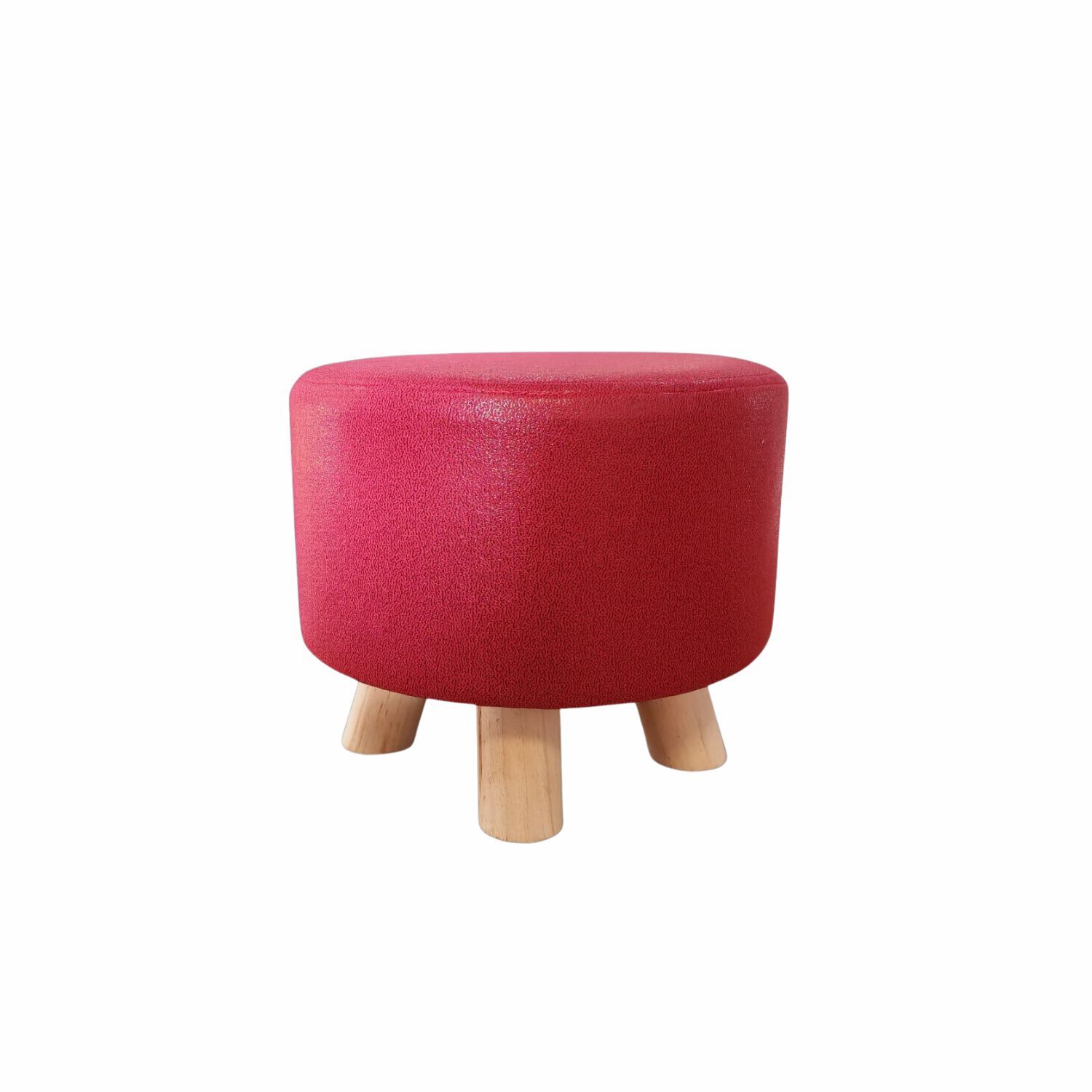 Mini Puff Redondo Tela Rojo image number 1.0