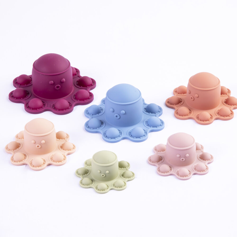 Juguete Torre Pulpo Montessori Silicona image number 1.0
