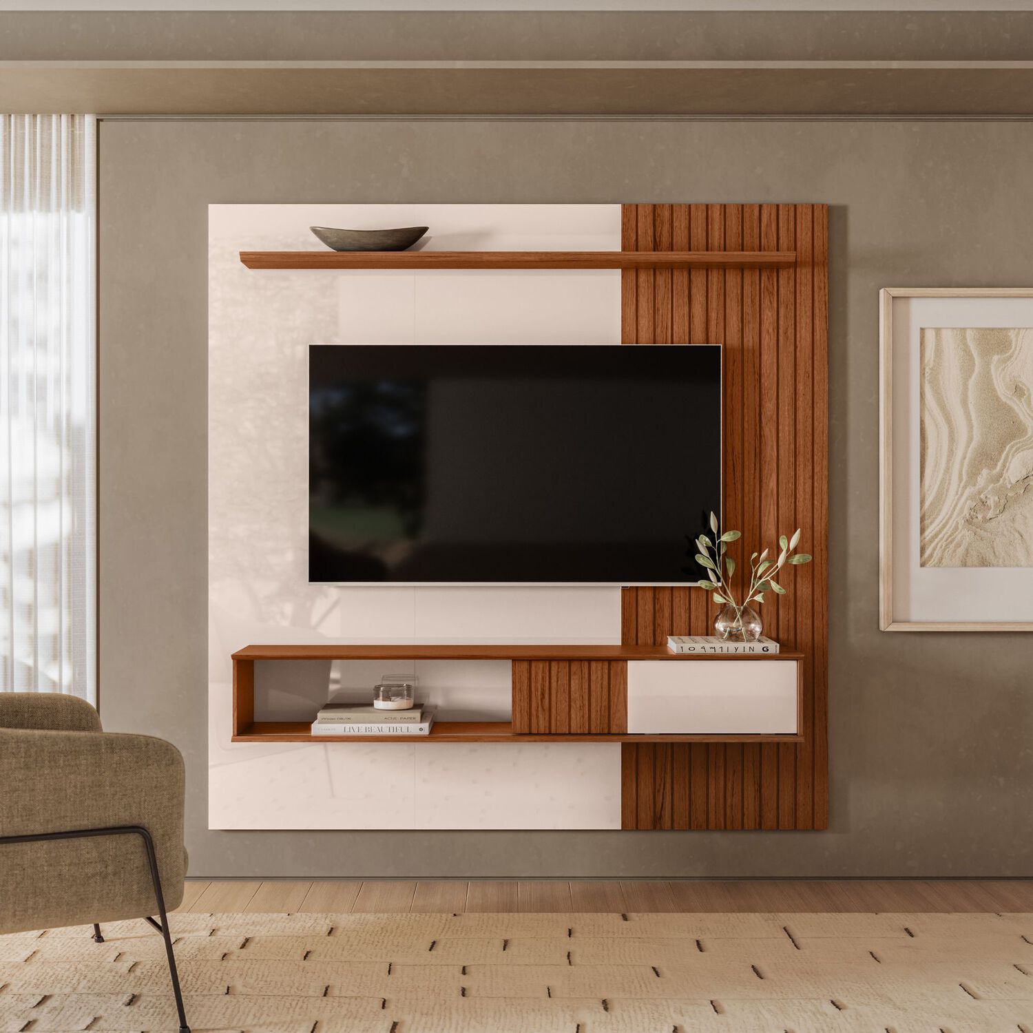 Panel Tv Di Poretti Design Panel Cosmo / 1 Puerta image number 2.0