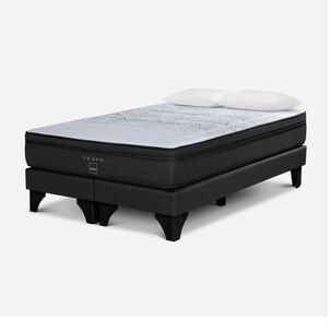 Cama Europea Rosen Tempo / 2 Plazas / Base Dividida + Almohadas