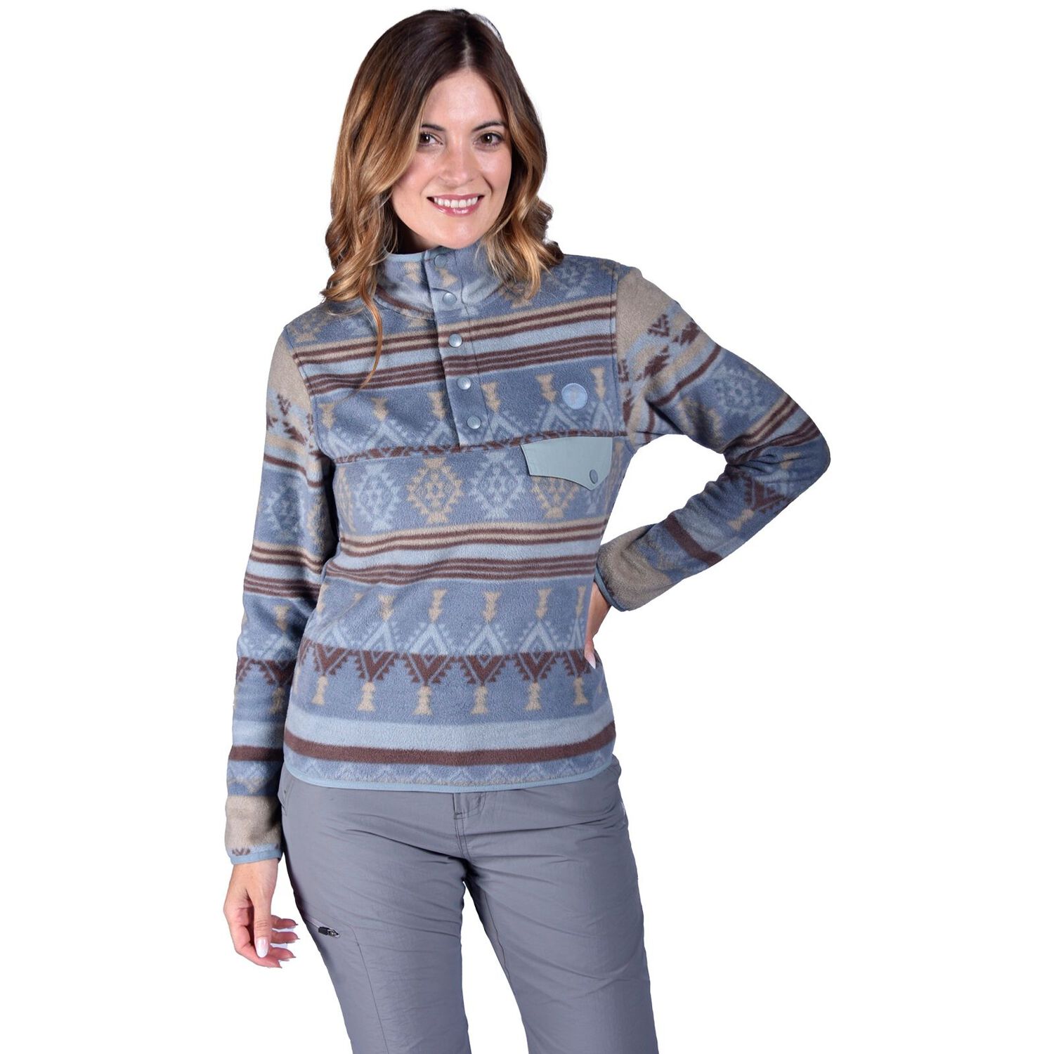 Polar Pullover Peak Performance Mujer Frage Caf&eacute;/celeste image number 0.0