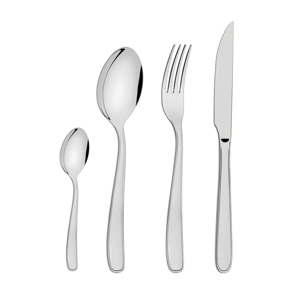 Juego De Cubiertos 24 Piezas Tramontina Mares&iacute;as Acero Inoxidable Cuchillos Asado image number 2.0