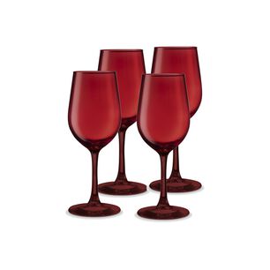 Set De Copas Allegra Full Rojo / 4 Piezas / 4 Personas / 320cc