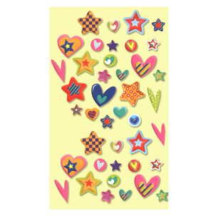 Stickers Libro Corazones Y Estrellas Piezas Art & Craft